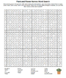 LARGE Plant Names Word Search!