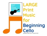 LARGE Print Music for Beginning Cello