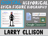 LARRY ELLISON Digital Historical Stick Figure Biography (M