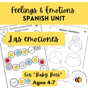 Preview of LAS EMOCIONES Spanish Feelings & Emotions Vocabulary Unit