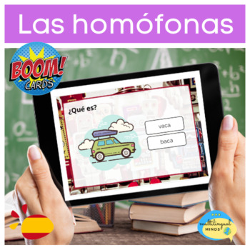 Preview of LAS HOMÓFONAS - BOOM CARDS