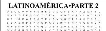 Preview of LATIN AMERICAN COUNTRIES & CAPITALS PART 2 WORD SEARCH CHEAT PROOF