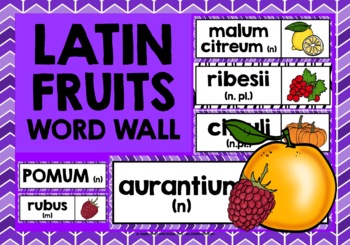 Preview of LATIN FRUITS WORD WALL