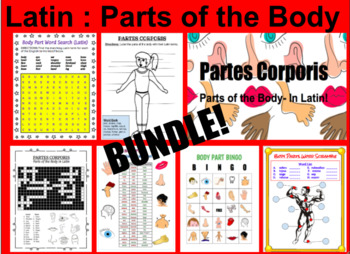 Preview of LATIN: Parts of the Body  -- BUNDLE!
