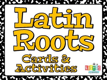 Preview of LATIN ROOTS Cards & Activities