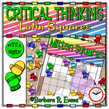 Preview of LATIN SQUARES MATH LOGIC PUZZLES Mittens Sudoku GATE Differentiated Enrichment