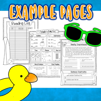 Language Arts & Math - Summer Fun Packet (2nd Grade) by Faith Wheeler