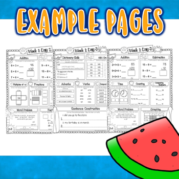 language arts math summer fun packet 2nd grade by faith wheeler