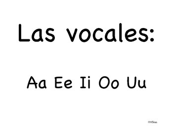 Las Vocales by See Us in Mrs Sias Class | TPT