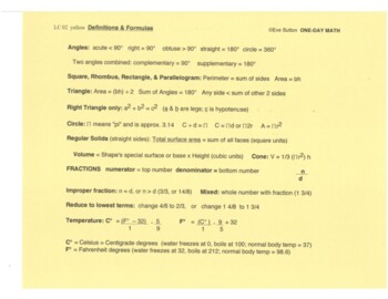 Preview of LC 02: Definitions & Formulas-- Yellow Scan for Screen Display