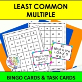 Least Common Multiple Bingo Game | LCM Task Cards | Whole 
