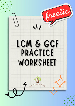 Preview of LCM & GCF Practice Worksheet (FREEBIE)