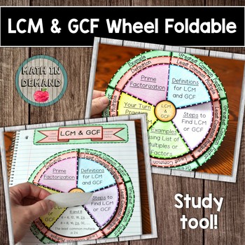 Preview of LCM & GCF Wheel Foldable