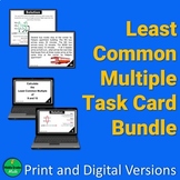LCM Least Common Multiple Self-Checking Task Card BUNDLE |