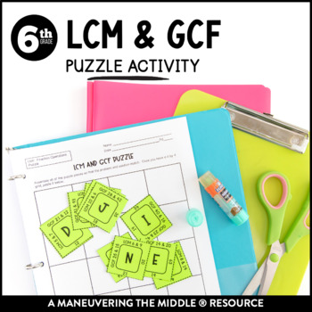 Preview of LCM and GCF Activity | Least Common Multiple | Greatest Common Factor