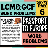 LCM and GCF Review | Passport Activity | Task Cards | Word