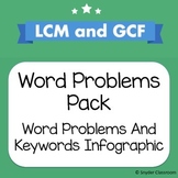 LCM GCF Word Problem Worksheets and Infographic