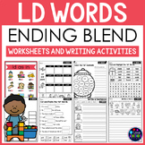 LD Ending Blends Worksheets - Final Consonant Blends: Phon