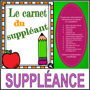 Preview of LE CARNET DU SUPPLÉANT