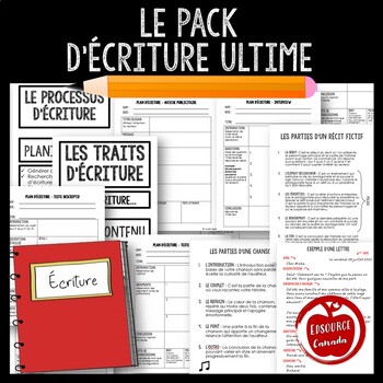 Preview of LE PACK D'ÉCRITURE ULTIME / ULTIMATE FRENCH WRITING PACK