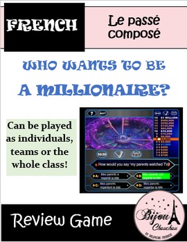 Preview of LE PASSE COMPOSE AVEC AVOIR: Who Wants to Be a Millionaire Review Game