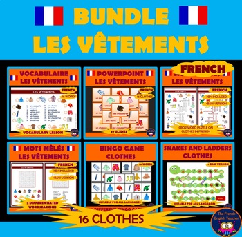 Preview of LE VOCABULAIRE DES VÊTEMENTS - bundle on clothes vocabulary in French
