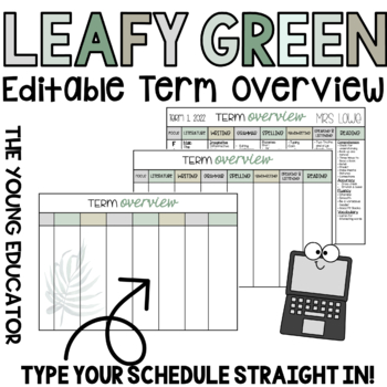 Preview of LEAFY EDITABLE TERM CURRICULUM OVERVIEW