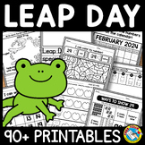 LEAP DAY YEAR 2024 ACTIVITY WORKSHEETS MATH LITERACY ART W