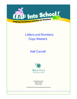 Preview of LEAP Into School! Letters and Numbers Copy Masters (A-Z and 1-10)