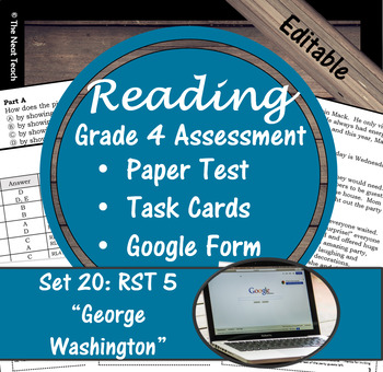 Preview of Reading Part A B Test, Task Cards RST 5- Informational