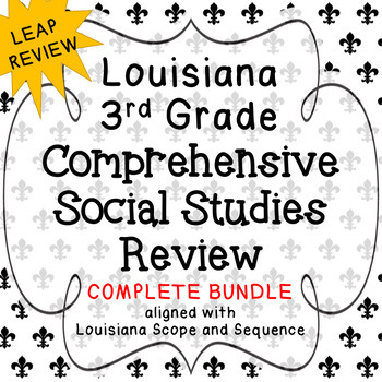 Preview of LEAP REVIEW 3rd Grade Louisiana History | Social Studies