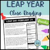 LEAP YEAR 2024 February 29 Close Reading & Writing Flash F
