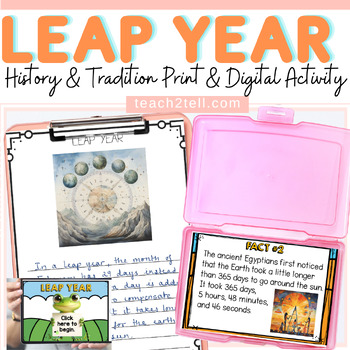 Preview of Leap Year Activities, Leap Year Reading Comprehension Scavenger Hunt & Boom Deck
