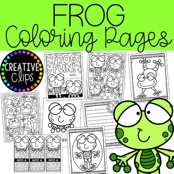 Preview of {FREE} Leap Year Leap Day Coloring Pages Frog Coloring (+writing papers)