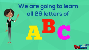 Preview of LEARN ABC in PICTURES! 10 min Video/Animation Best Alphabet & Vocabulary Builder