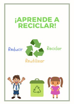 Preview of LEARN TO RECYCLE IN SPANISH