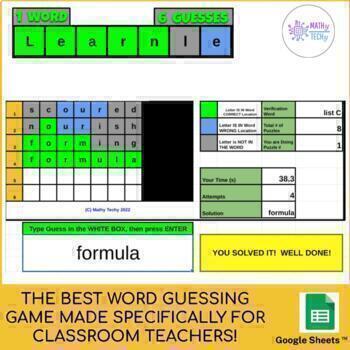 Preview of LEARNLE Custom Word Puzzle - Digital Spelling and Vocabulary Classroom Game