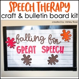 LEAVES & ACORNS Speech Therapy Craft Template & Bulletin B