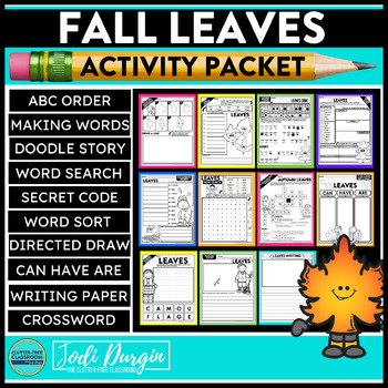 Preview of LEAVES ACTIVITY PACKET word search early finisher activities leaf worksheets