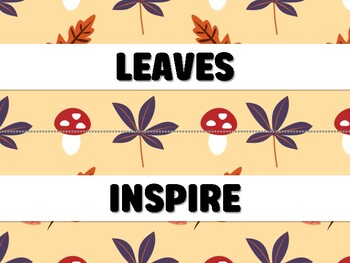 Preview of LEAVES INSPIRE US TO FIND OUR OWN PATH! Autumn Bulletin Board Decor Kit