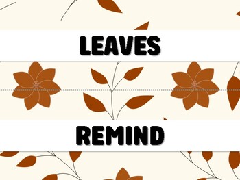 Preview of LEAVES REMIND US TO LET GO AND TRUST THE PROCESS! Autumn Bulletin Board Decor