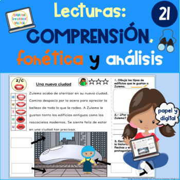 Preview of LECTURAS COMPRENSION SILABAS DIRECTAS READING PASSAGES SPANISH COMPREHENSION