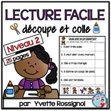 LECTURE FACILE Découpe et colle Niveau 2 | French Reading 