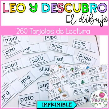 Preview of Leo y Descubro la Imagen | Lectura Inicial | Games in Spanish