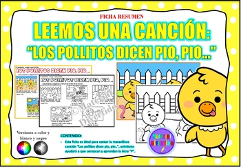 Preview of LEEMOS UNA CANCIÓN - Los pollitos dicen pio, pio... |CANCIONERO DEL ALFABETO|