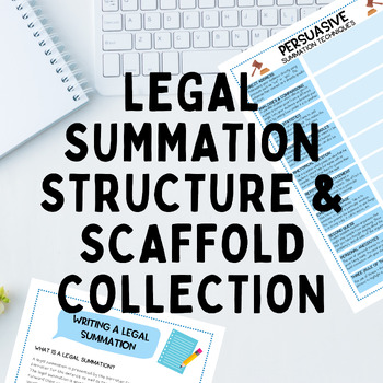 Preview of LEGAL SUMMATION Persuasive Structure Worksheet Packet QCAA Legal Studies