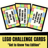 LEGO Challenge Cards for the First Day of School - Get to 