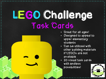 Preview of LEGO Challenge Task Cards {Great for STEM or fun building!}