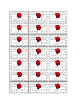 Preview of LEGO Drawer Labels for Math Manipulatives