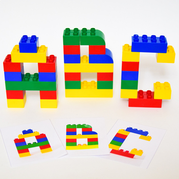 LEGO Alphabet Printable Cards: Uppercase Letters